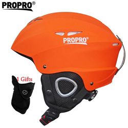 Udendørs Sport Voksen Herre Sikkerhed Ski hjelm Integreret støbt Mænd Kvinder Snow Skiløb Hjelm Snowboard Hjelm Skateboard Sport Orange XL(59-61CM)