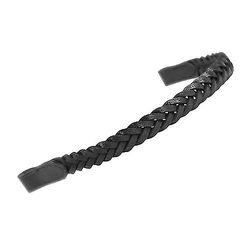 Aviemore nahka punottu hevonen Browband Musta Full