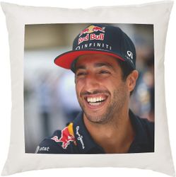 Pehmeä ja kestävä Daniel Ricciardo tyynytyyny - Pop Art - 100% polyesteri - Saatavana täyttötyynyllä tai ilman - 40x40cm (peite ja täyttötyyny)