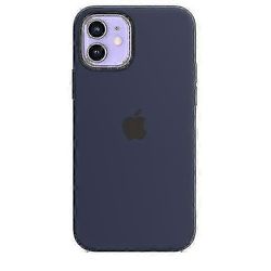 Silikonipuhelinkotelo Magsafella Iphone 12 & 12 Prolle korkealaatuinen Deep Navy