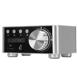 Bluetooth-vahvistin hopea mini bluetooth 5.0 digitaalinen vahvistin hiFi stereo luokka D äänivahvistin langaton vastaanotin