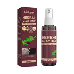 unbrand Natural Herbal Black Hair Fluid Anti-loss Repair Vaurioituneet hiukset Vahva hiusjuuri valkoisten ja mustien hiusten hoitoon 100ml laatikko