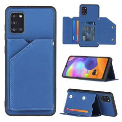 Gangxun Sag til Samsung Galaxy A31 Vintage Cuir Cover Læder sag Kofanger - Bleu