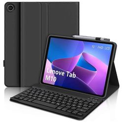 SK-M10 Lenovo Tab M10 (Gen 3) nahkainen tablettitelineen kansi+Bluetooth-yhteensopiva näppäimistö