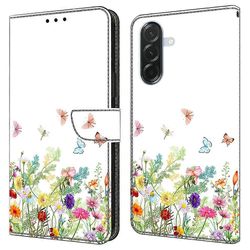 Samsung Galaxy A26 5G nahkakotelo kuviotulostus lompakkoteline läppä puhelimen kansi - kukat ja Monivärinen Flowers and Grass
