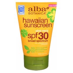 Alba Botanica Hawaiian Aurinkosuoja SPF 30, Aloe Vera 4 oz (pakkaus 1)