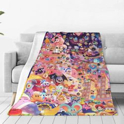 Kirby-peitot flanellifleece lämmin pehmeä heittohuopa sohvalle vuodesohva vuodesohva olohuone koko kauden sisustuslahja 60 quot; X50&q-SYS11073 76...