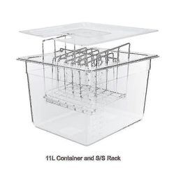 Ruostumattomasta teräksestä valmistettu Sous Vide -teline ja 11l Sous Vide -liesisäiliöt asettavat irrotettavat jakajien erottimen upotuskiertovesi...