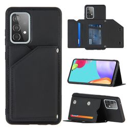 Gangxun Sag Til Samsung Galaxy A52 5g/4g Vintage Cuir Cover Læderetui Kofanger - Noir