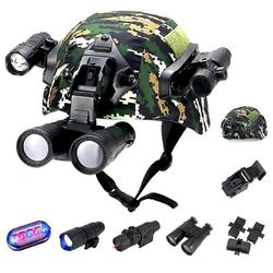 Airsoft paintball nopea kypärä taskulampulla teleskooppi strobovalo ulkoharjoitteluun metsästys hyvä