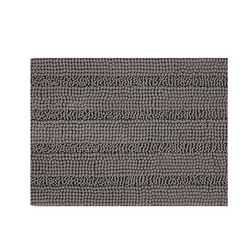 Eveltek Stripe Chenille Microfiber Bademåtte Tæppe, Blødt absorberende Skridsikkert Lys grå 50CM*80CM
