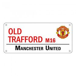 Manchester United FC offisielle Old Trafford stål Street Logg Rød One Size