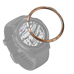 Wyrerr For Garmin Fenix 6s/ 6s Pro/6s Sapphire Smart Watch stålrammering, en versjon Rose Gold Ring Svart Letter