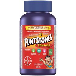 Flintstones Lasten täydelliset monivitamiiniset purutabletit, hedelmäsekoitukset, 150 ea