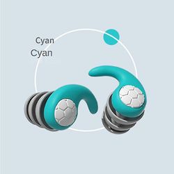 Støjreducerende ørepropper Ergonomisk design Paraplyformede ørepropper Søvn lydisolerede ørepropper cyan