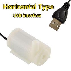Dc 5v usb lav støj børsteløs motorpumpe120l/h mini mikro nedsænket vandpumpe til diy kit Usb-horizontal type1