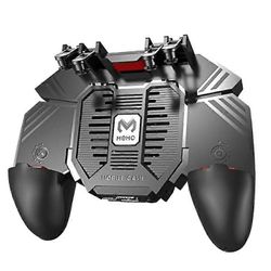 MEMO AK77 Game Trigger Phone Cooler Fan Game Controller Pubg-ohjain Fan Pubg Mobile Trigger joystickillä (4000MAh) Valokuvan väri
