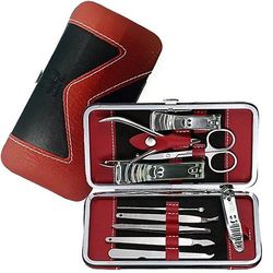 Pedicure Kit, Nail Clippers Sæt af 10, rustfrit stål Manicure Tools Kit orange