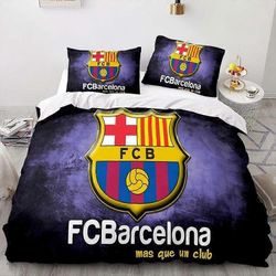 v2455 Lakanat FC Barcelona Football Club Logo Värikäs pussilakanasetti Lasten vuodevaatteet Lakanat IU2455 135x200cm 53x78in