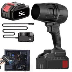 Storm Gale litiumakku lehtipuhallin suuritehoinen johdoton väkivaltainen turbotuulettimen lumilinko Musta