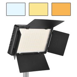 Andoer-2 Andoer LED-600 LED-videovalo ammattimainen valokuvausvalopaneeli 600PCS kirkas valo helmiä säätää