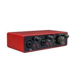 2i2 (3. sukupolvi) Professional Audio Interface Ulkoinen USB-äänikortti Audio Headphone Amplifier Mic Preamp punainen