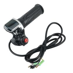 36v sähköpolkupyörän skootteri nopeus kaasukahva LCD-näyttö kytkimellä ebike kierre kaasupoljin ohjaustangon kahva