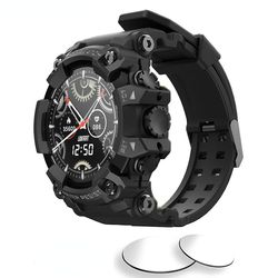 Angrib Fitness Tracker Smart Watch Mænd Pulsmåler Blodtryk smartwatch til Android IOS BLÅ