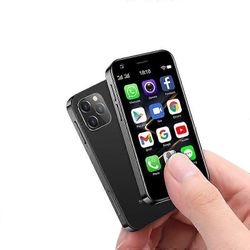 Rainbuvvy SOYES XS12 mini 4G älypuhelin android 10 dual sim octa core 13MP kamera WIFI Bluetooth FM hotspot GPS 3.0 tuuman pieni matkapuhelin musta...