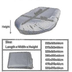 Marine Boat Cover V Shape Vedenpitävä pölytiivis Antiuv Rain Lumi Puhallettava vene Vene Kalastuskumivene Universaali kajakkikansi Harmaa V-520x210...