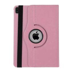 Litchi Skin nahkakotelon kansi 360 pyörivällä jalustalla iPad Pro 12.9:lle (2022) (2021) (2020) (2018) Monivärinen Pink