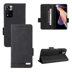 Gangxun Etui til Xiaomi Redmi Note 11 Pro / pro Plus 5g læderetui Folio Flip med kreditkortspor Etui Coque Sort