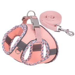 Ny hundesele til små mellemstore store hunde No Pull, hvalpesele og snorsæt789 XXS Pink