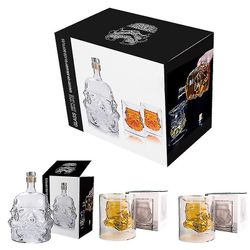 3 stk / sett 750ml Creative Storm Trooper Glass karaffel flaske og dobbeltlags whisky glass kopper Kjøkken Bar leverer menn gaver