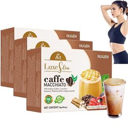 1-3Pack Luxe Slim Caffee MACCHIATO med kollagen och L-glutation, 10 påsar 3Pack-30pcs