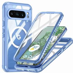 IP65 vedenpitävä puhelinkotelo Google Pixel 9 Pro XL: lle Sininen