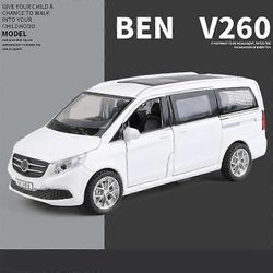 Huiyun 1:32 V260 Alloy MPV -automalli painevalettu metalli leluajoneuvot auton mallikokoelma ääni ja valo korkea simulointi lasten lelulahja Valkoinen