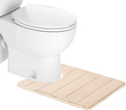 Linkrunning Badeværelse Tæppe, Memory Foam Contour Toilet Bath Tæppe, U-formet Skridsikker absorberende Tyk Blød Vaskbare Badeværelse Tæpper, 20 "X...