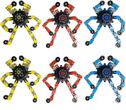 AIR 6Pcs DIY Deformerbare Kæde Links Fingerspids Spinning Robot