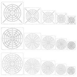 15 osaa Mandala Dot -maalaustyökalun stensiilisarja, uudelleenkäytettävä mandala-stensiilimalli kivipuulle C