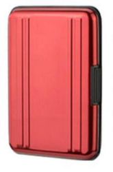 Coosilo 8sd + 8tf Card Box Multi-use Aluminium hukommelseskort Rejseopbevaringsboks rød