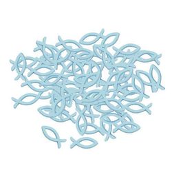 3xtræ Fish Craft Handcraft DIY hængende vedhæng Decor Party Dekoration Tag Light Blue_3.5x1.5cm