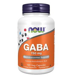 Now Foods GABA,750 mg,100 Vcaps (1 kpl pakkaus)