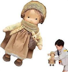 Käsintehdyt Waldorf-nuket tytöille - söpöt pehmeät pehmolelut Täytetyt nuket Pehmoiset kumppanit Ainutlaatuisia lahjoja lapsille 03 Vinyyli