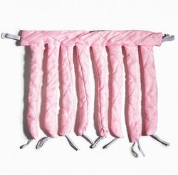 Handuo Hår Soft Overnight Hair Rollers Varmeløse Sleep Hair Curlers Pink