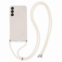 Samsung Galaxy S21 4G / 5G -kotelolle kumitettu kuituvuorikansi pitkällä kaulanauhalla Monivärinen Style D
