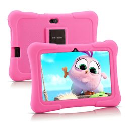 Pritom K7 Børns Tablet 7 tommer med beskyttende cover Lys Pink