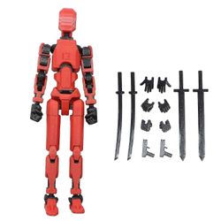Joyy T13 Action Figure,Titan 13 Action Figure,Robot Action Figure,3D-trykt action,50% tilbud rød