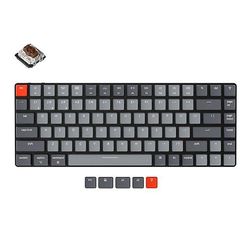 Mickcara Keychron k3 en v1 ultra-slank trådløs mekanisk tastatur gateron switch hvid baggrundsbelyst til Mac-vinduer Brune kontakter