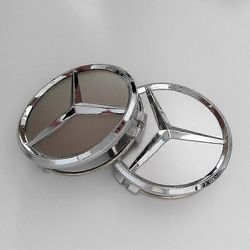 4 pyöräkeskukset Mercedes Benz Hopea 75mm napakorkit